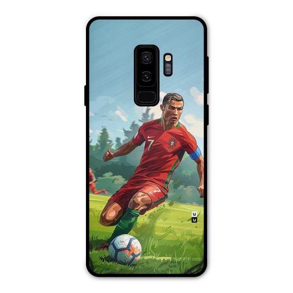 Soccer Star Playing Metal Back Case for Galaxy S9 Plus