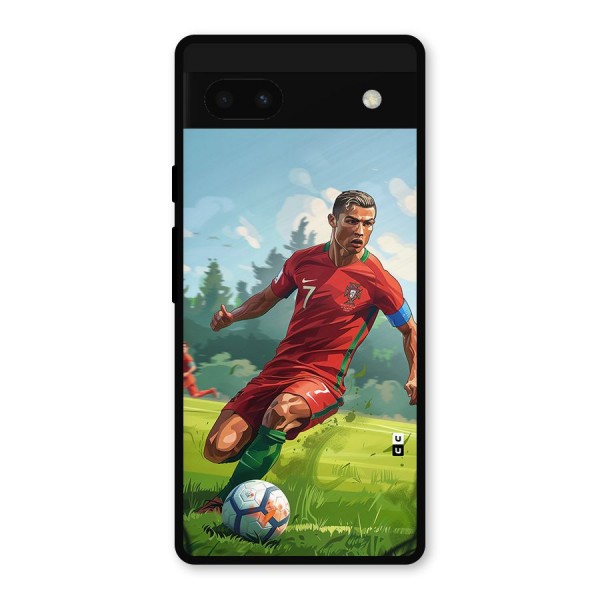 Soccer Star Playing Metal Back Case for Google Pixel 6a