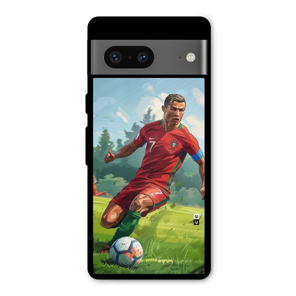 Soccer Star Playing Metal Back Case for Google Pixel 7