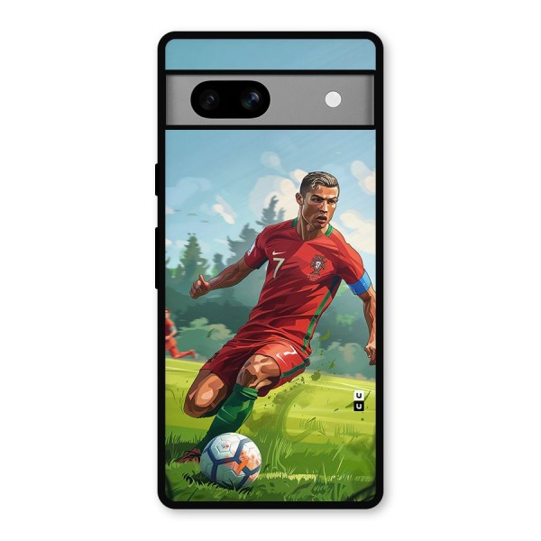 Soccer Star Playing Metal Back Case for Google Pixel 7a