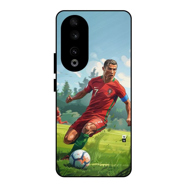 Soccer Star Playing Metal Back Case for Honor 90