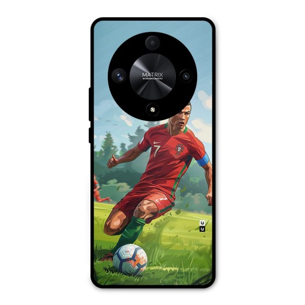 Soccer Star Playing Metal Back Case for Honor X9b