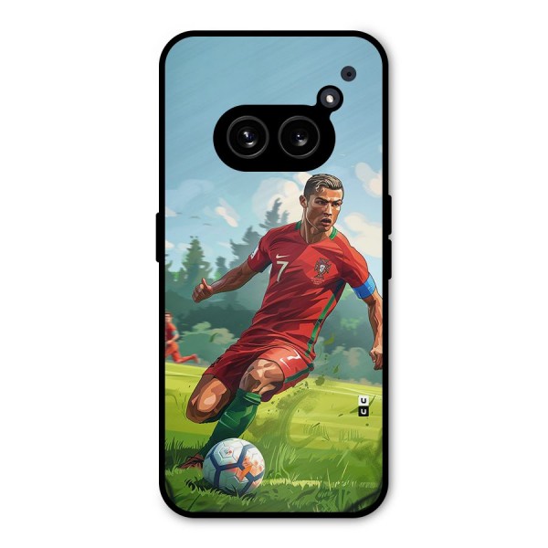 Soccer Star Playing Metal Back Case for Nothing Phone 2a