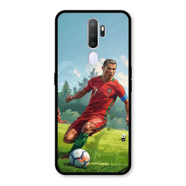 Soccer Star Playing Metal Back Case for Oppo A9 (2020)