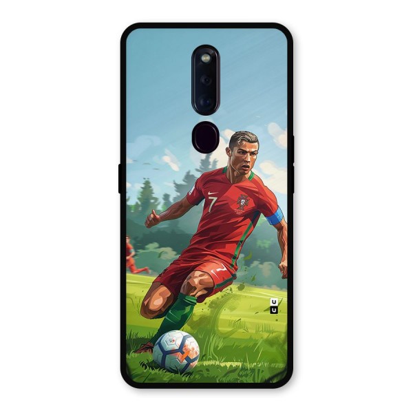 Soccer Star Playing Metal Back Case for Oppo F11 Pro