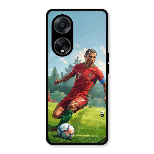 Soccer Star Playing Metal Back Case for Oppo F23