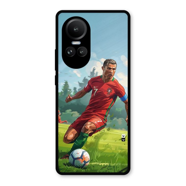 Soccer Star Playing Metal Back Case for Oppo Reno10