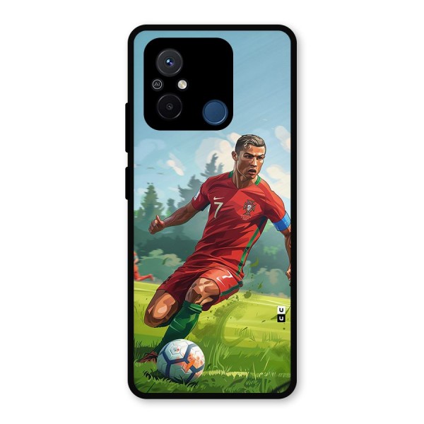 Soccer Star Playing Metal Back Case for Poco C55