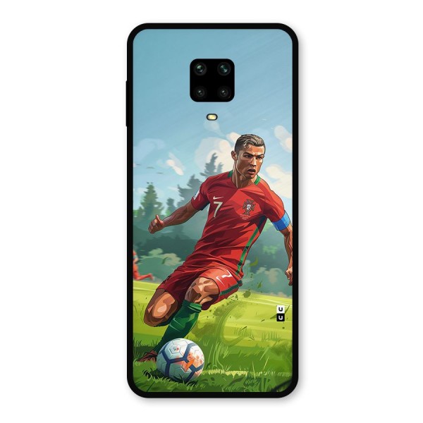 Soccer Star Playing Metal Back Case for Poco M2