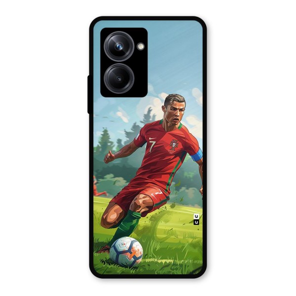 Soccer Star Playing Metal Back Case for Realme 10 Pro