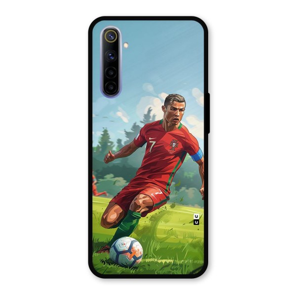 Soccer Star Playing Metal Back Case for Realme 6