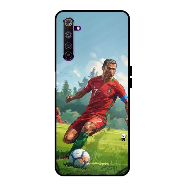 Soccer Star Playing Metal Back Case for Realme 6 Pro