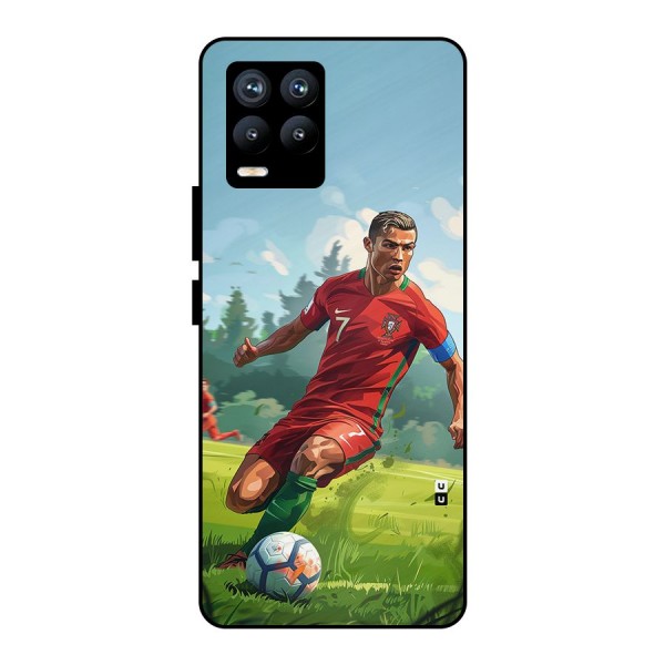 Soccer Star Playing Metal Back Case for Realme 8