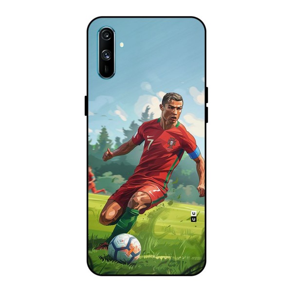 Soccer Star Playing Metal Back Case for Realme C3