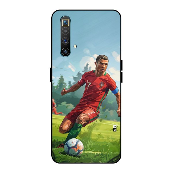 Soccer Star Playing Metal Back Case for Realme X3 SuperZoom