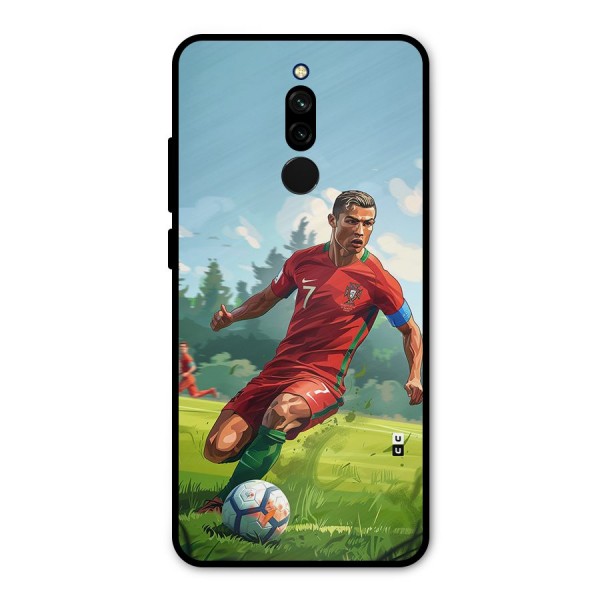 Soccer Star Playing Metal Back Case for Redmi 8