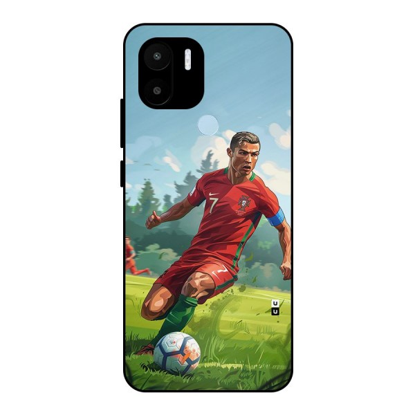 Soccer Star Playing Metal Back Case for Redmi A1 Plus