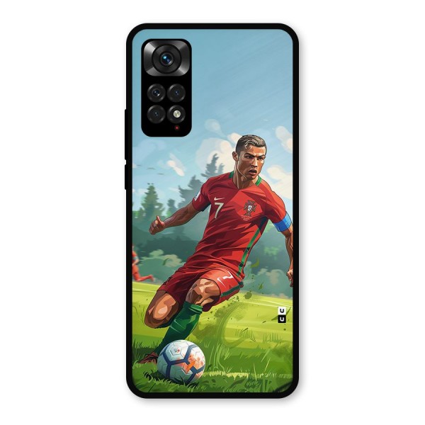 Soccer Star Playing Metal Back Case for Redmi Note 11