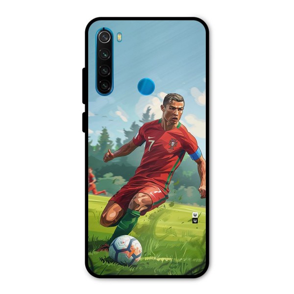 Soccer Star Playing Metal Back Case for Redmi Note 8