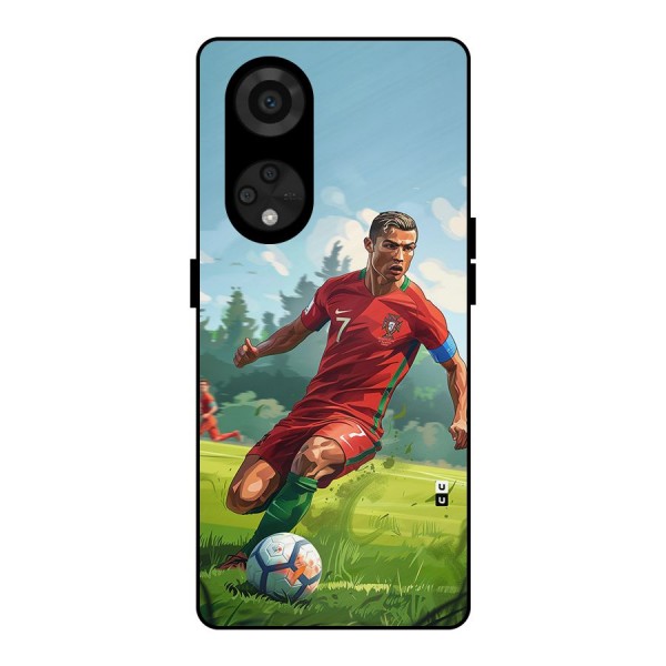 Soccer Star Playing Metal Back Case for Reno8 T 5G