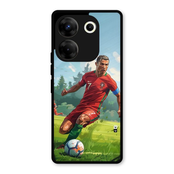 Soccer Star Playing Metal Back Case for Tecno Camon 20