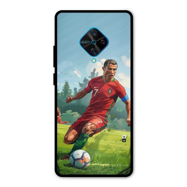 Soccer Star Playing Metal Back Case for Vivo S1 Pro