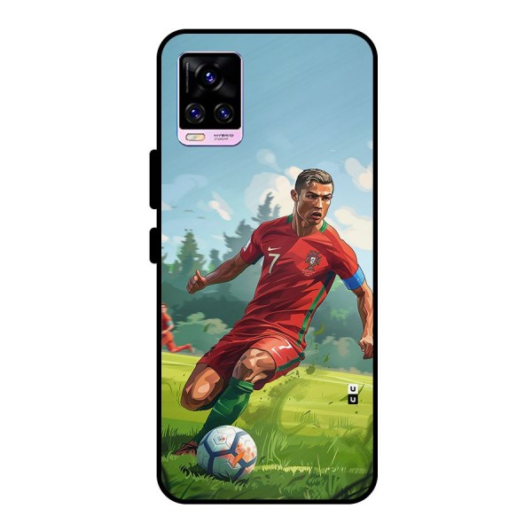 Soccer Star Playing Metal Back Case for Vivo V20 Pro