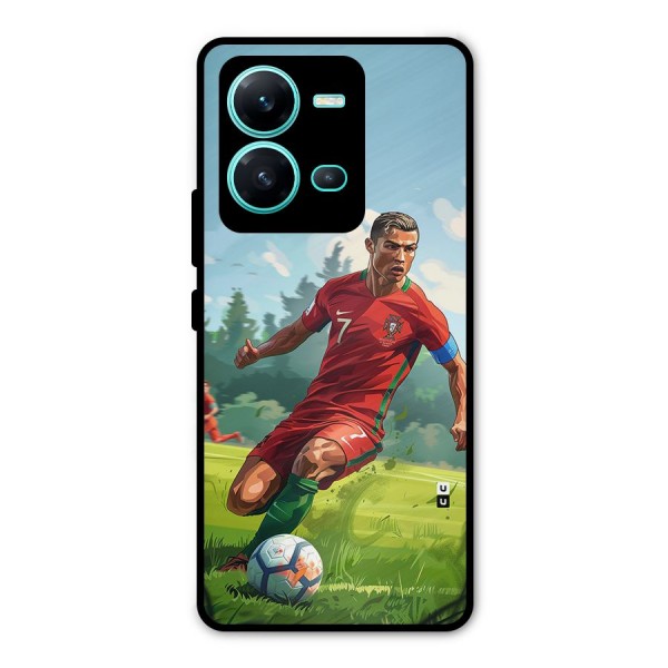 Soccer Star Playing Metal Back Case for Vivo V25