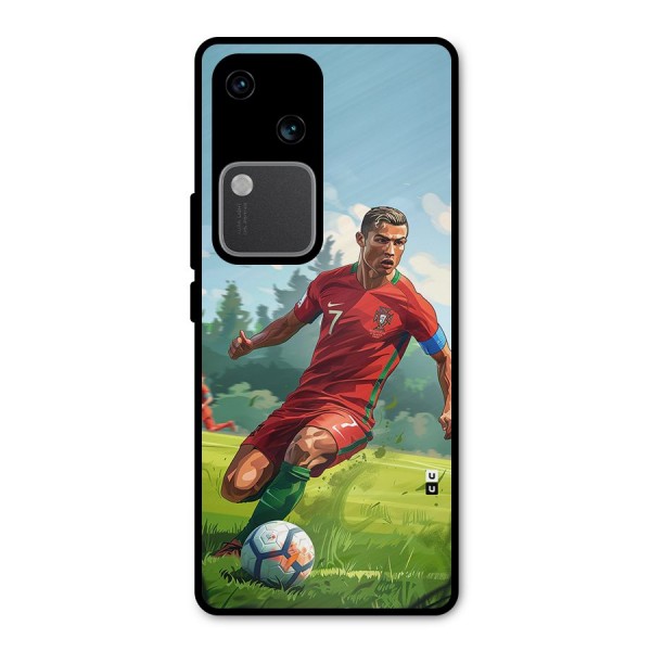 Soccer Star Playing Metal Back Case for Vivo V30