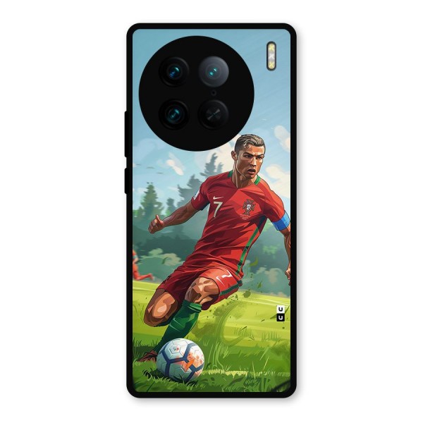 Soccer Star Playing Metal Back Case for Vivo X90 Pro