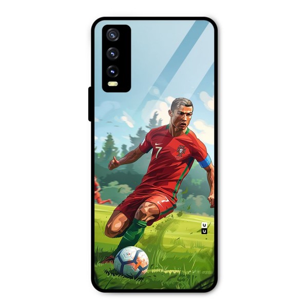 Soccer Star Playing Metal Back Case for Vivo Y20 2021