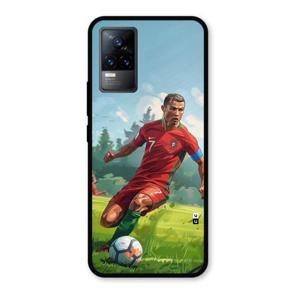 Soccer Star Playing Metal Back Case for Vivo Y73