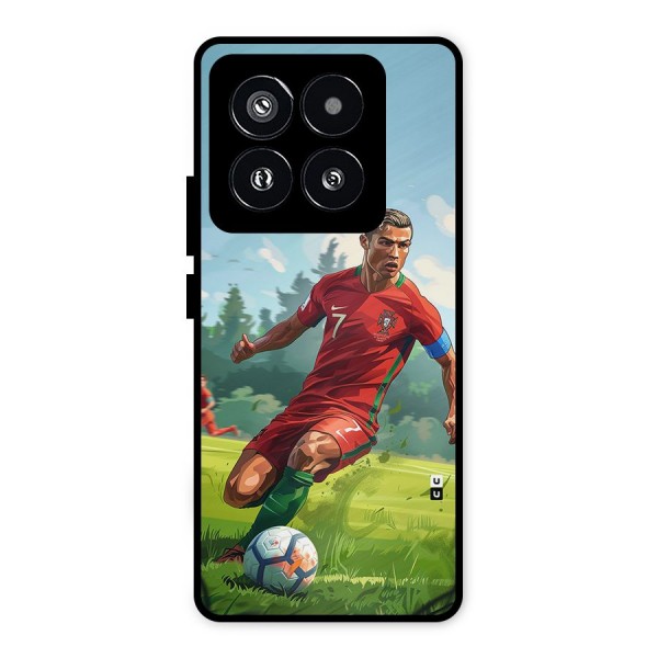 Soccer Star Playing Metal Back Case for Xiaomi 14 Pro