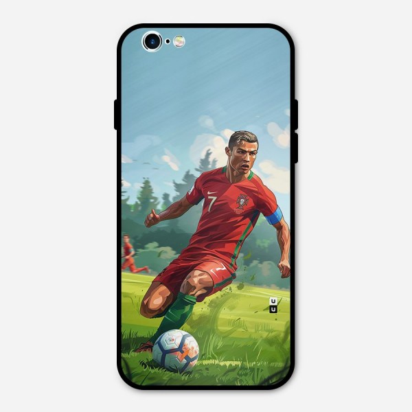 Soccer Star Playing Metal Back Case for iPhone 6 6s