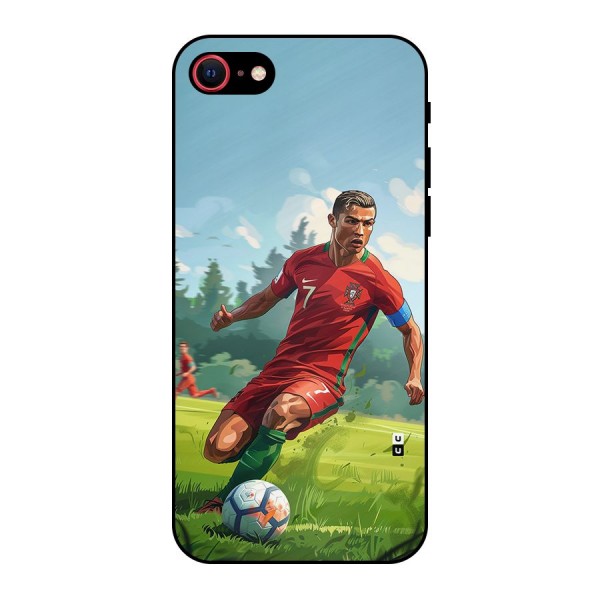 Soccer Star Playing Metal Back Case for iPhone 7