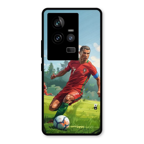 Soccer Star Playing Metal Back Case for iQOO 11 5G