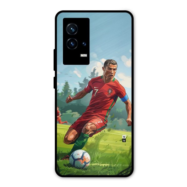 Soccer Star Playing Metal Back Case for iQOO 9 5G