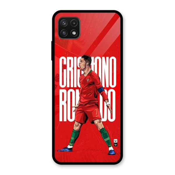 Soccer Star Roar Glass Back Case for Galaxy A22 5G