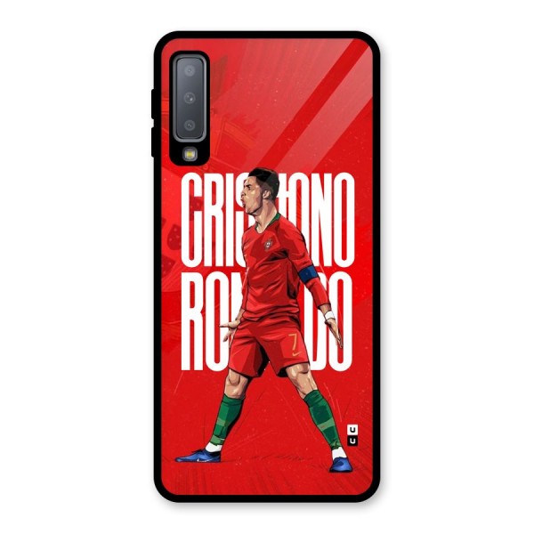 Soccer Star Roar Glass Back Case for Galaxy A7 (2018)