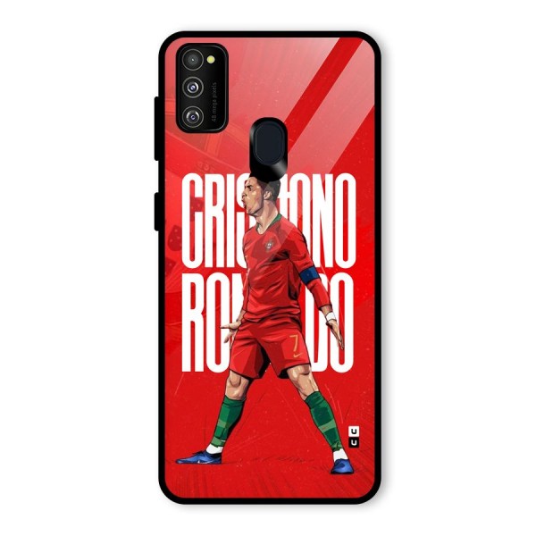 Soccer Star Roar Glass Back Case for Galaxy M30s