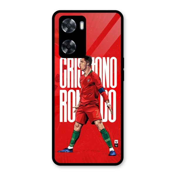 Soccer Star Roar Glass Back Case for Oppo A57 2022