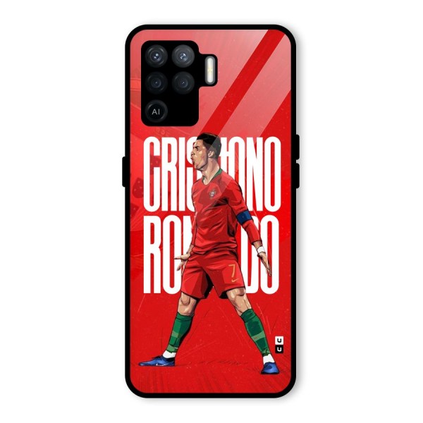 Soccer Star Roar Glass Back Case for Oppo F19 Pro