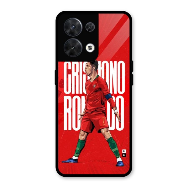 Soccer Star Roar Glass Back Case for Oppo Reno8 5G