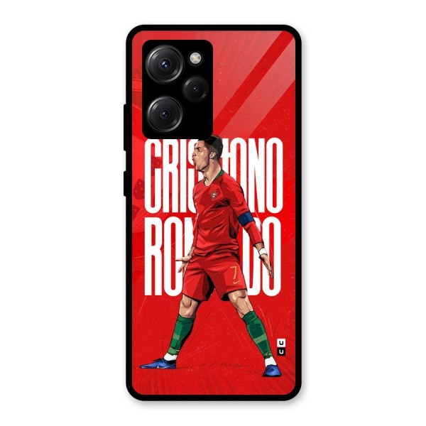 Soccer Star Roar Glass Back Case for Poco X5 Pro