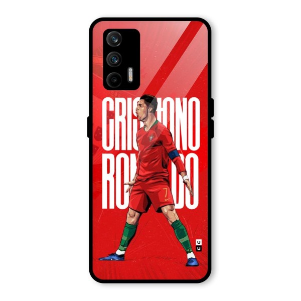 Soccer Star Roar Glass Back Case for Realme X7 Max