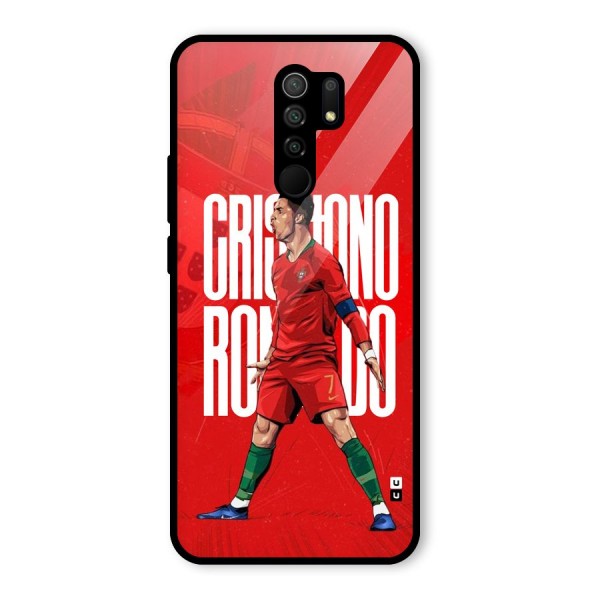 Soccer Star Roar Glass Back Case for Redmi 9 Prime