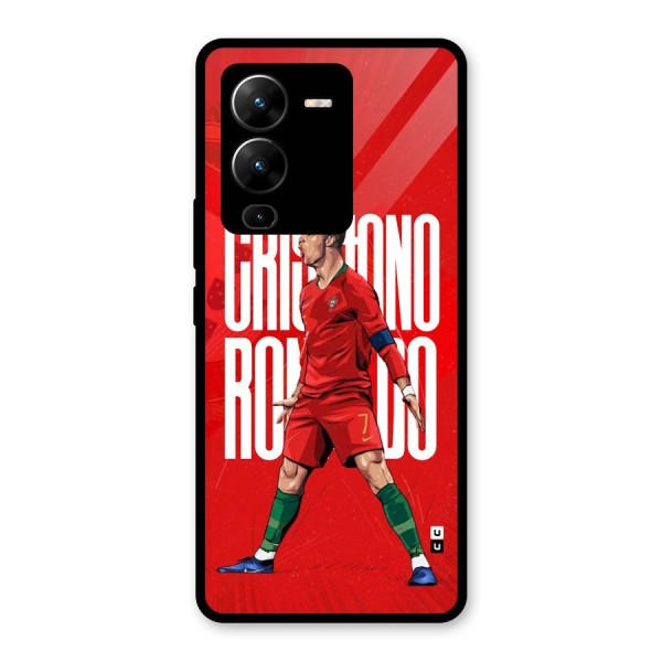 Soccer Star Roar Glass Back Case for Vivo V25 Pro