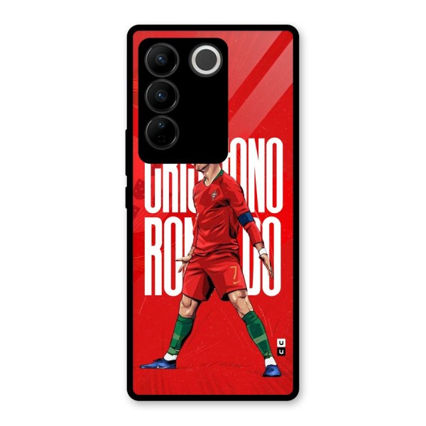 Soccer Star Roar Glass Back Case for Vivo V27 Pro