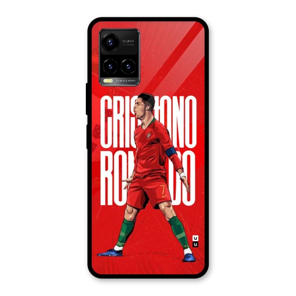 Soccer Star Roar Glass Back Case for Vivo Y21G