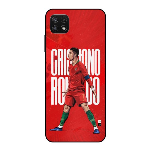 Soccer Star Roar Metal Back Case for Galaxy A22 5G